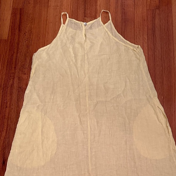 Laura Bianchi Maxi Tank Dress Women Small  Gray Slide Slit Linen Italy ¥¥ - Picture 13 of 13